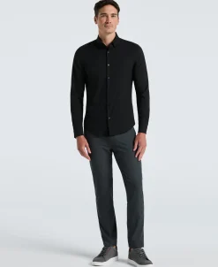Untucked Total Stretch Slim Fit Shirt - Black