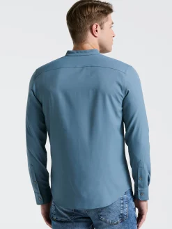 Untucked Total Stretch Slim Fit Banded Collar Shirt