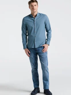 Untucked Total Stretch Slim Fit Banded Collar Shirt