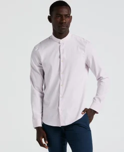 Untucked Total Stretch Slim Fit Banded Collar Shirt