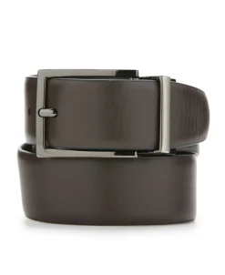 Wavy Black Leather Belt
